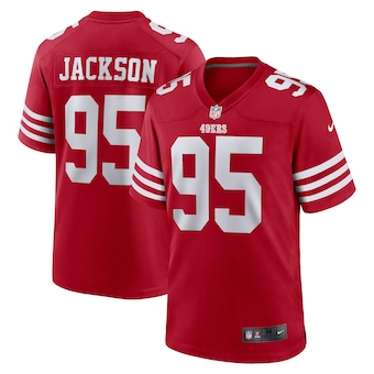 mens nike drake jackson scarlet san francisco 49ers game pla